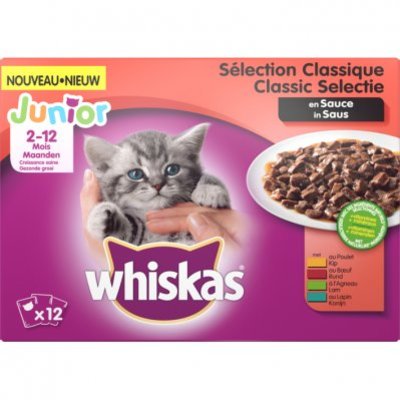 Whiskas Kattenvoer nat classic in saus kitten