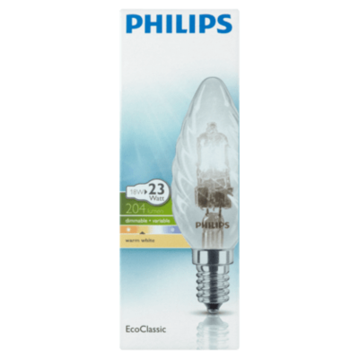 Philips Lamp Eco30 kaars gedraaid 18W hel E14