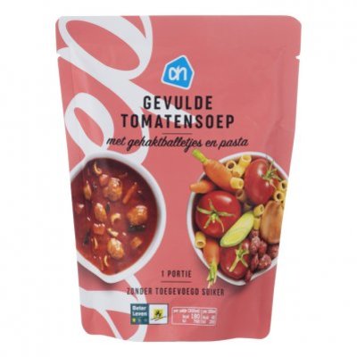 Huismerk Gevulde tomatensoep met ballen
