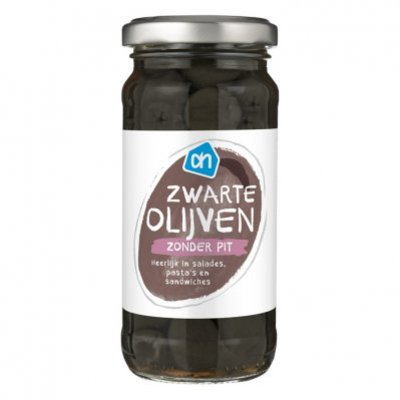 Huismerk Zwarte olijven zonder pit