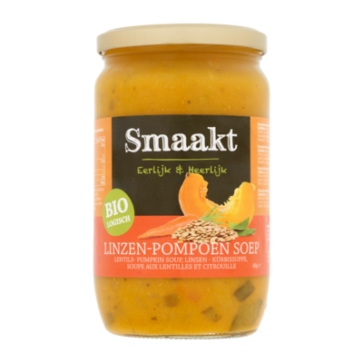 Smaakt Biologisch Linzen-Pompoen Soep