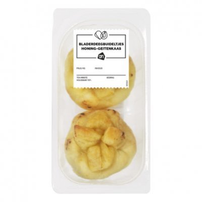 Huismerk Bladerdeegbuideltjes honing-geitenkaas