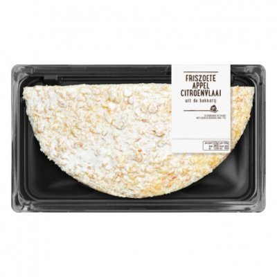 Huismerk Appel-citroenvlaai half