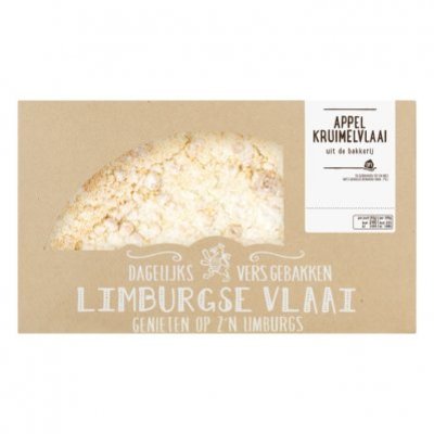 Huismerk Appelkruimelvlaai half