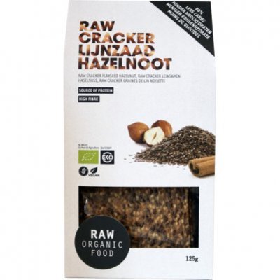 Raw Organic Food Crackers lijnzaad hazelnoot