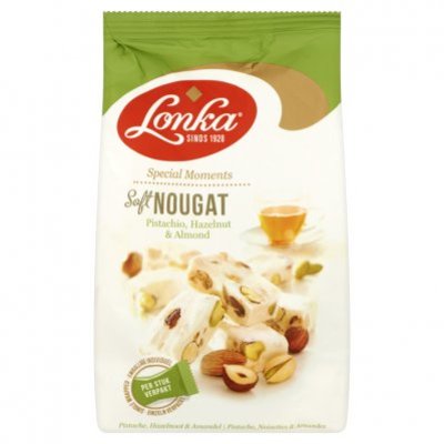 Lonka Soft nougat pistache, hazelnoot, amandel