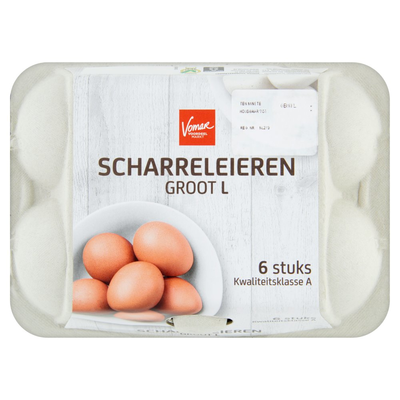 Huismerk Grote Scharreleieren L 6 Stuks