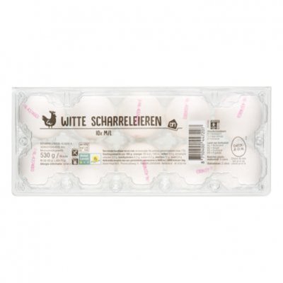 Huismerk Witte scharreleieren