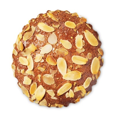 roomboter gevulde speculaas koek met amandelschaafsel