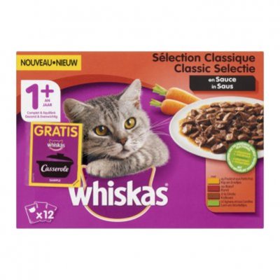 Whiskas Kattenvoer nat classic in saus 1+ jaar