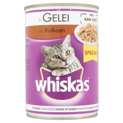 Whiskas Kattenvoer nat kalkoen in gelei 1+ jaar