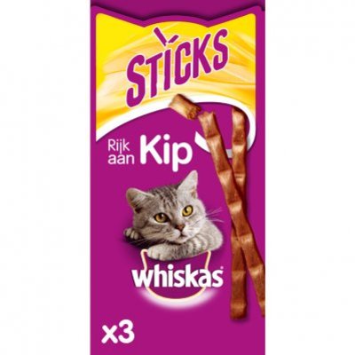 Whiskas Kattensnacks kip 3 sticks
