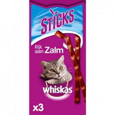 Whiskas Kattensnacks zalm 3 sticks