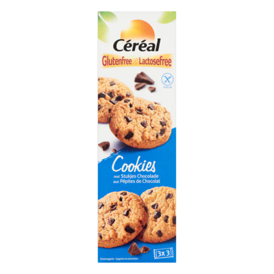 Céréal Glutenfree & Lactosefree Cookies met Stukjes Chocolade 9 Stuks