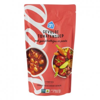 Huismerk Gevulde tomatensoep met ballen