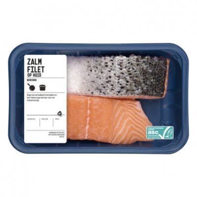 Huismerk Zalmfilet op huid