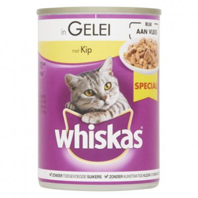 Whiskas Kattenvoer nat kip in gelei 1+jaar