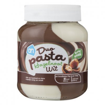 Huismerk Duopasta hazelnoot wit