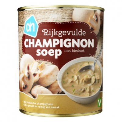 Huismerk Rijkgevulde champignonsoep