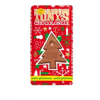Tony's Chocolonely Kerstreep melkchocolade met gluhwein