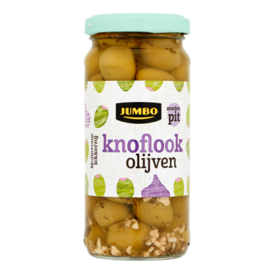 Huismerk Knoflook Olijven Zonder Pit