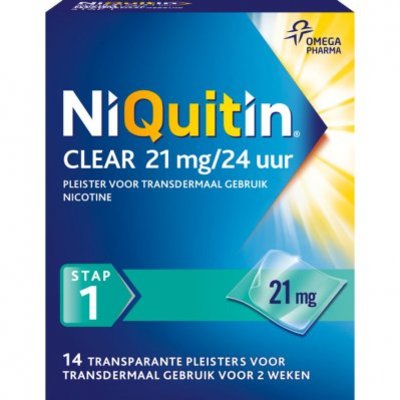 Niquitin Clear pleisters 21 mg stoppen met roken