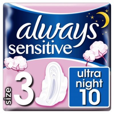 Always Ultra sensitive night 10 maandverbanden