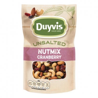 Duyvis Ongezouten notenmix met cranberry