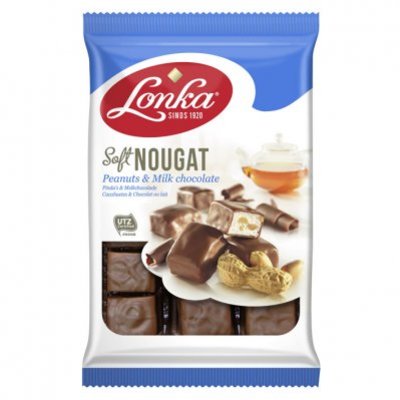 Lonka Soft nougat melkchocolade & pinda's