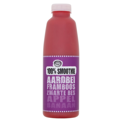Fruity King 100% Smoothie Aardbei Framboos Zwarte Bes Appel Banaan