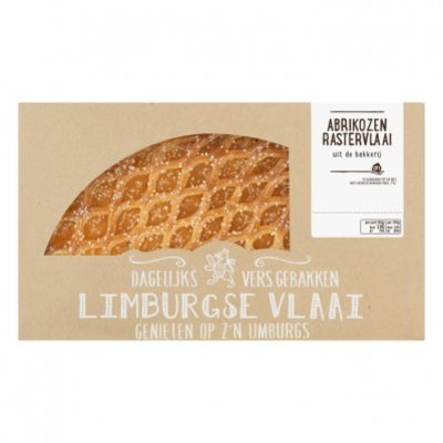 Huismerk Abrikozenvlaai half