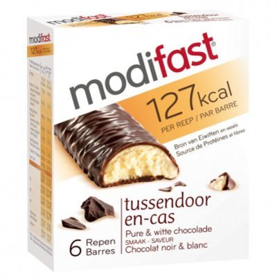 Modifast Snackrepen pure en witte chocolade