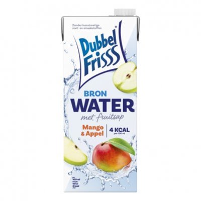 DubbelFrisss Bronwater met fruitsap mango & appel