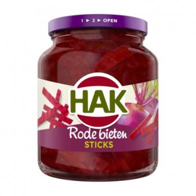 Hak Rode bieten sticks zoetzuur