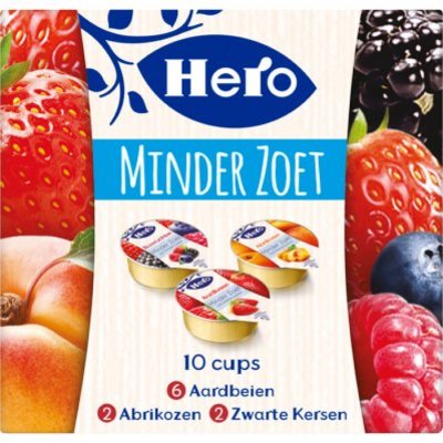 Hero Minder zoet vruchtenjam cups