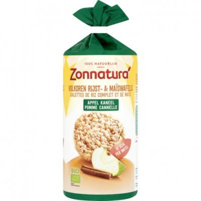 Zonnatura Rijst- & maiswafels appel & kaneel