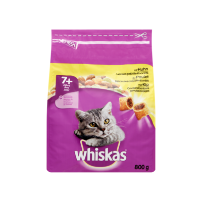 Whiskas Kattenvoer Droog Kip Senior 7+ Jaar
