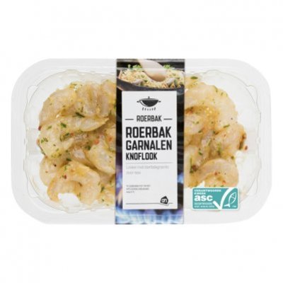 Huismerk Roerbak garnalen knoflook