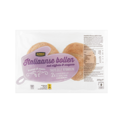 Huismerk Italiaanse Bollen met Olijfolie & Oregano 2 Stuks