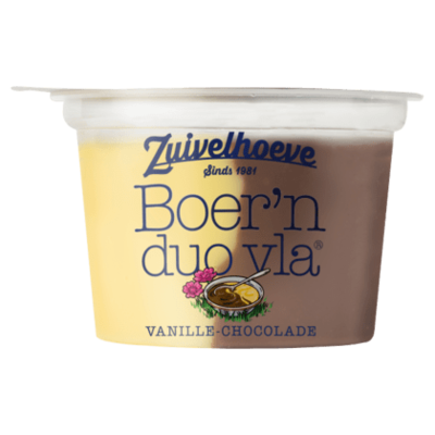 Zuivelhoeve Boer'n duo vla vanille-chocolade