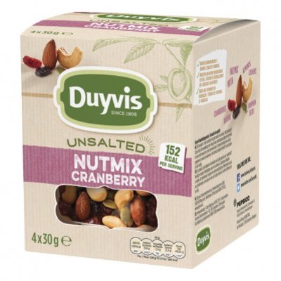 Duyvis Ongezouten notenmix met cranberry