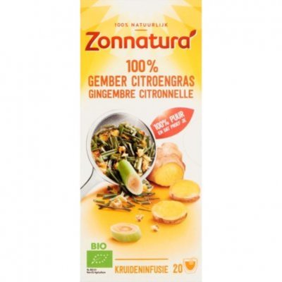 Zonnatura Gember citroengras thee