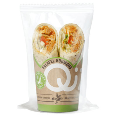 Qizini Wrap falafel houmous