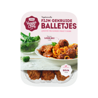 Huismerk Veggie Chef Vegetarische Fijn Gekruide Balletjes