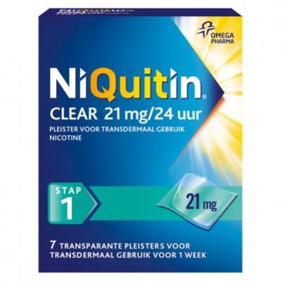 Niquitin Clear pleisters 21 mg stoppen met roken