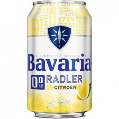 Bavaria 0.0% alcoholvrij radler citroen blik
