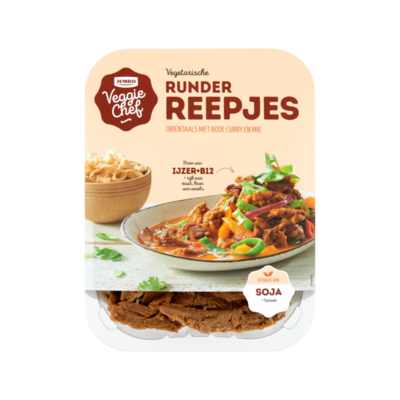 Huismerk Veggie Chef Vegetarische Runder Reepjes