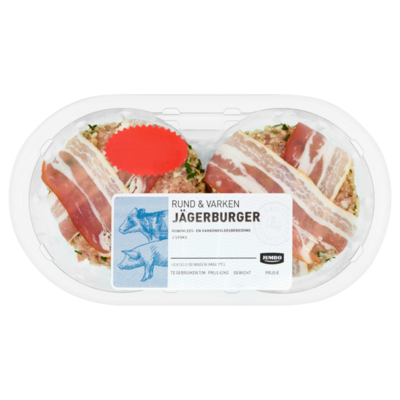 Huismerk Rund & Varken Jägerburger 2 Stuks