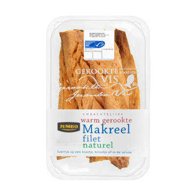 Huismerk Ambachtelijke Warm Gerookte Makreel Filet Naturel