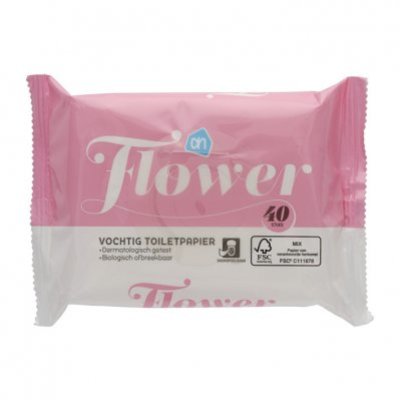 Huismerk Vochtig toiletpapier bloemen